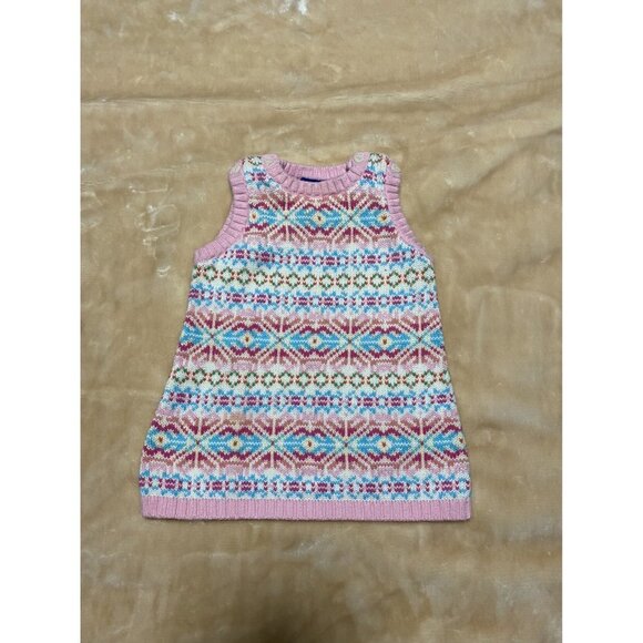 Oshkosh Knit Colorful Cozy Sweater Dress 9M - Picture 1 of 4